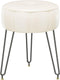 YMYNY Vanity Stool Chair, Pumpkin Style Faux Leather Stool, Pouf Couch Stool,