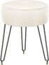 YMYNY Vanity Stool Chair, Pumpkin Style Faux Leather Stool, Pouf Couch Stool,