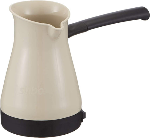 SCM 2951 Greek Turkish Coffee Maker Machine, Electric Pot 0.4L Briki Ibrik, New Beige