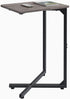 NEFROM C-Shaped End Table, Small Couch Side Table, Sofa TV Tray Table for