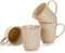 Elanze Designs Cream Matte Glaze Finish Stoneware Coffee Cup Mugs Set of 4, 17 Ounce