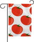 ZHONGJI Garden Flag Yard Flag, Bright Red Tomatoes Vertical Double-Sided Design, 12x18 Inch Outdoor Polyester