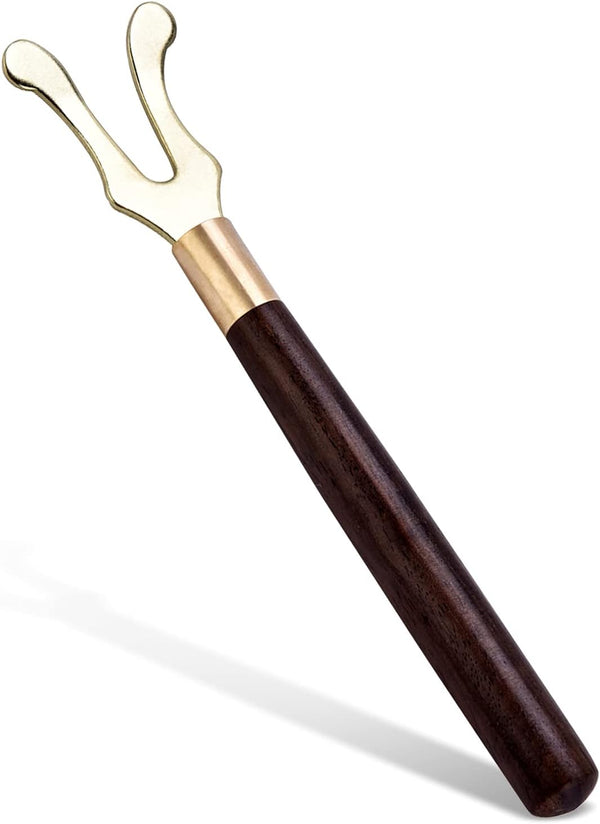 Heat Insulation Teapot Lid Clip with Wooden Handle, Tea Kettle Cover Fork for Cast Iron Japanese Kettle Tetsubin