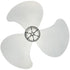 DOITOOL 14 Inch Clear White Plastic Fan Blades, Replacement Leaves for Table Floor Pedestal Fan