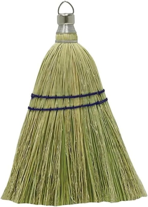 Rocky Mountain Goods Whisk Broom 12” - Heavy Duty Natural Corn Straw with Reinforced Nylon Stitching, Sturdy Metal Hang