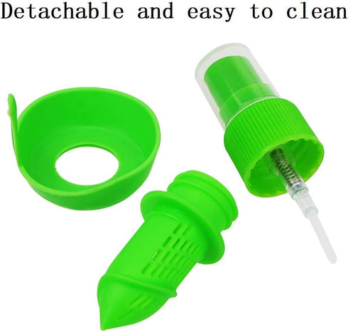 BJLIIO 2Pcs Set, Lemon Juice Sprayer, Manual Orange Juice Citrus Spray with Holder Plate, Green Citrus Sprayer Lemon