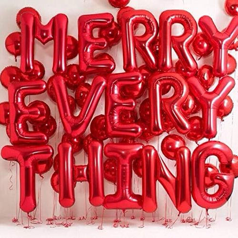 40 Inch Big Red Letter Balloons, Foil Mylar for Wedding, Birthday, Bridal Shower Decoration