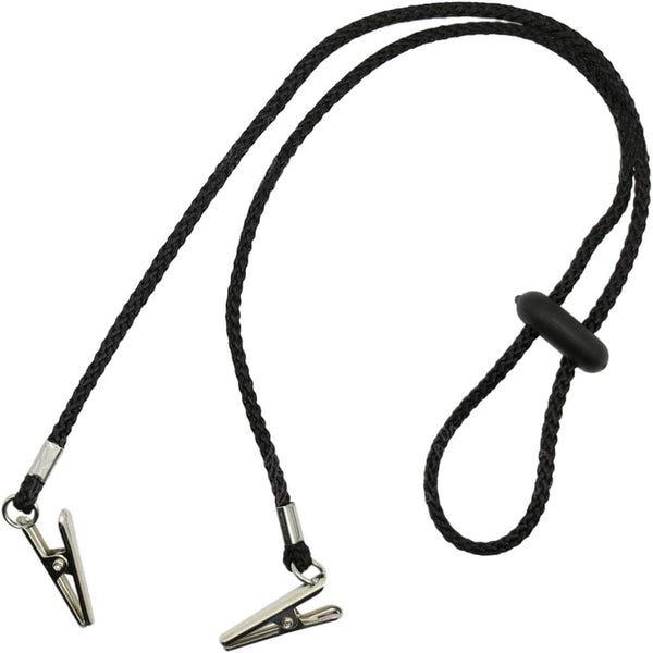 FSSTUD 2 PCS Black Adjustable Bib Holder Clips Napkin Holders Napkin Clip Neck