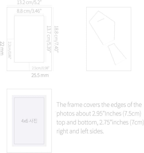 Monolike Standing Paper Photo Frame - 4x6 Black, 10 Pack