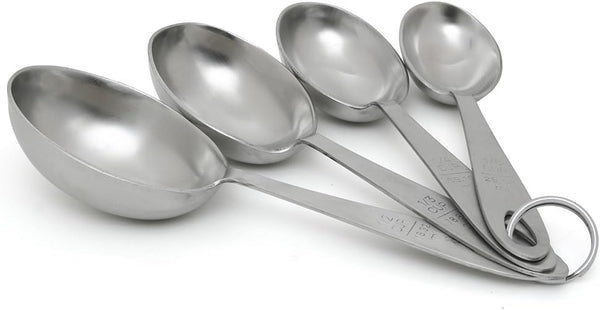 Lindy's 4-Piece Stainless Steel Measuring Scoop Set, Silver, 9 Inches Long