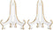 Artliving 4" White Gold Decorative Small Plate Stand Holder, Plastic Picture Easel Display Stand (2 Pack)