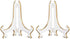 Artliving 4" White Gold Decorative Small Plate Stand Holder, Plastic Picture Easel Display Stand (2 Pack)