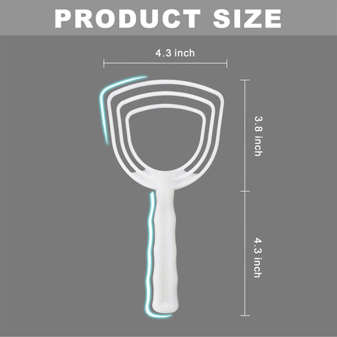 BOLEX Professional Bone Dust Scraper, White Poly Square Meat Scraper, 2 Pack for Kitchen Catering