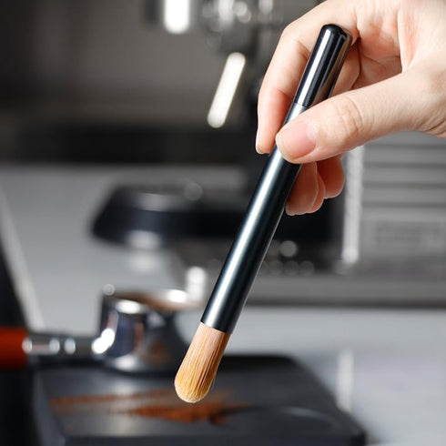 Grinder Brush, Coffee Brush for Espresso Machine, Toaster, Dual Head Dusting Tool with Aluminum Handle