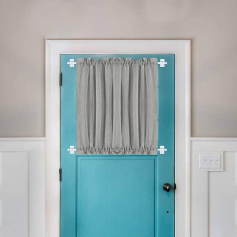 H.VERSAILTEX 4 PACK Magnetic Curtain Rods for Metal Doors, Multi-Use for Small Windows, Tool Free with Square Finials