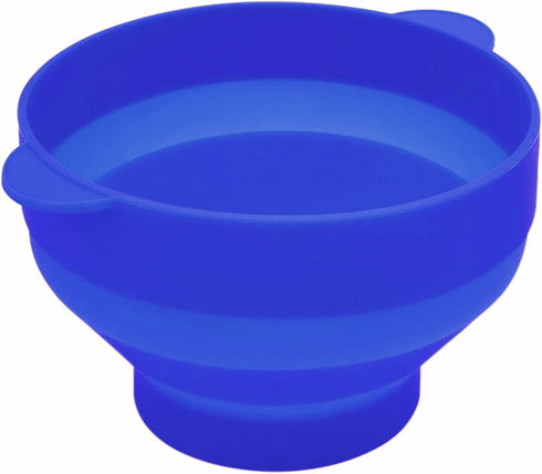Mini Microwave Popcorn Popper, BPA Free Collapsible Silicone Bowl, Dishwasher Safe (Deep Sea Blue)