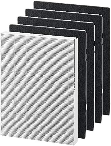 Nispira True HEPA Filter Replacement 9287101 + Activated Carbon Pre Filter for Fellowes AeraMax 200 Purifier Model