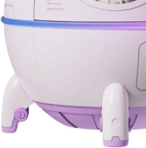 Cool Mist Humidifiers, Mini USB Humidifier, Cute Spaceship Shaped Portable Household Ambient Light Humidifier, US Plug