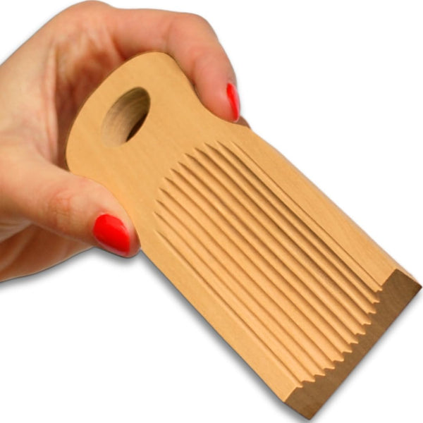 Unique Curved Gnocchi Board Paddle, Perfect Ridges for Handmaking Italian Gnocchi Pasta, Easy to Use and Clean