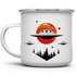 UFO Alien Extraterrestrial Enamel Campfire Mug, Outdoor Camping Coffee Cup, 12oz Gift for Camp Lovers