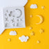 1Pc Star Moon Clouds Shaped Silicone Fondant Molds, Candy Chocolate Molds for DIY Cake Fondant Cookie Cloud Fondant Mold Moon For Candy Baking Sugar Cakes Decorating Candy Making Supplies