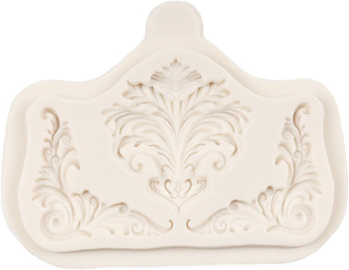 Baroque Fondant Molds, Scroll Border Lace Silicone Molds, Relief Flower Mold for Cake Decoration, Set of 3