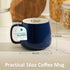 16oz Set 4 Teocera Ceramic Coffee Mugs of Stackable Latte Cups, Microwave, Dishwasher & Oven Safe Ideal for Coffee