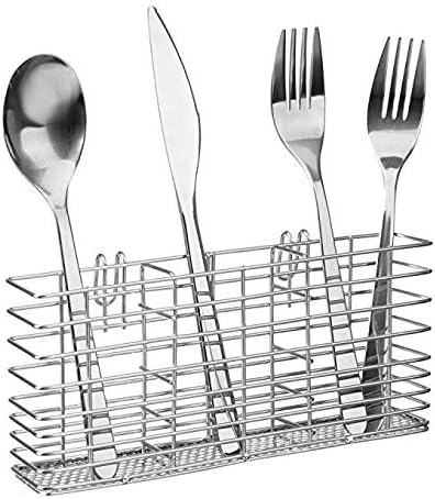 Slideep Cutlery Utensil Silverware Drying Rack, Flatware Storage Solution with Hooks for Kitchen Dish Drainer