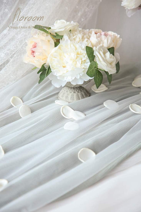 Floroom 300pcs Rose Petals, Ivory Faux Silk Flower Petals for Wedding, Aisle Scatter, Party Confetti, Romantic