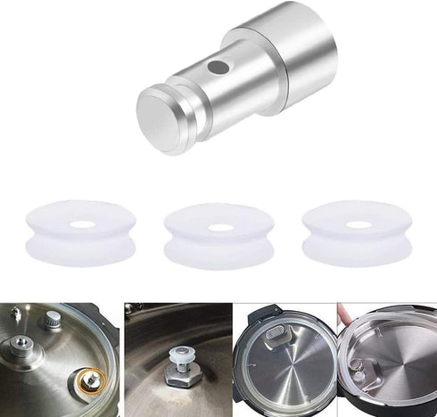 2 Pcs Universal Replacement Floater Valve with 6 Pcs Silicone Gaskets for Electric Pressure Cookers