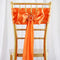 TABLECLOTHSFACTORY 25pcs Orange Satin Chair Sashes Tie Bows Catering Wedding Party Decorations