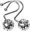 12Pcs Luxury Quality Hollow Ball Shower Curtain Hooks, Rustproof Stainless Steel Rings for Bathroom Rod (Chrome)