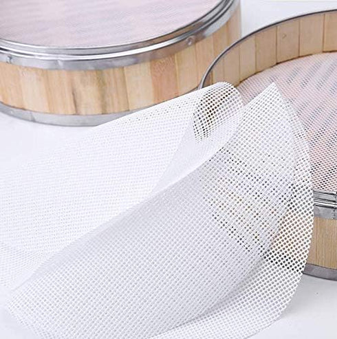4 Pieces Round Silicone Reusable Steamer Mat Mesh Sheets for Food Dehydrator, 10" Diameter