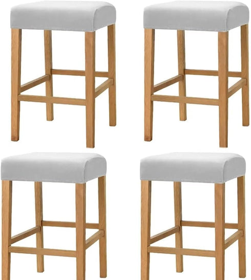 HFCNMY Stool Covers Rectangle,Stretch Rectangle Bar Stool Covers Elastic Chair Seat SlipcoversJacquard Saddle