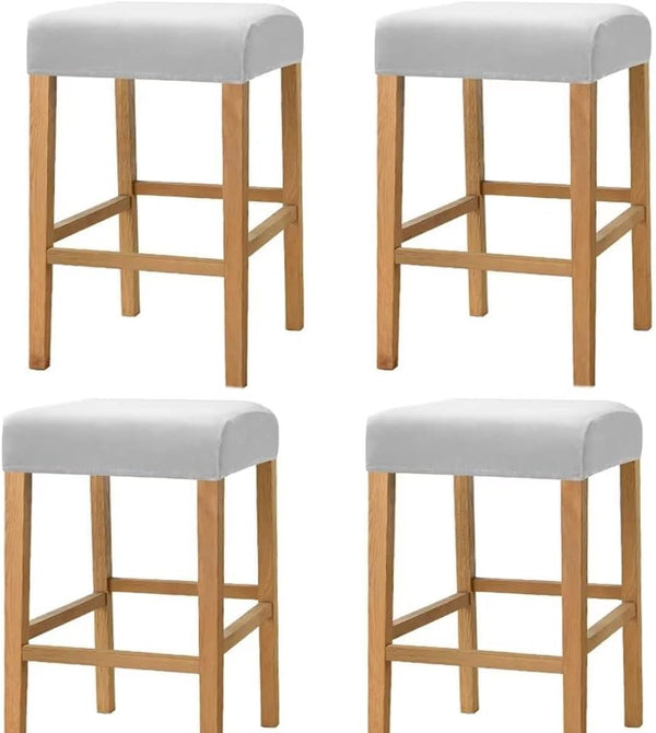 HFCNMY Stool Covers Rectangle,Stretch Rectangle Bar Stool Covers Elastic Chair Seat SlipcoversJacquard Saddle