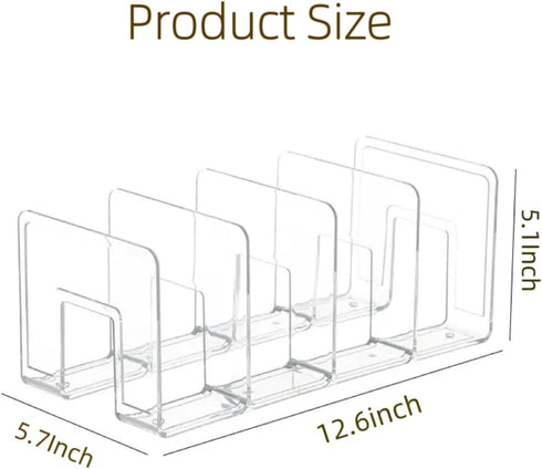 2 Pack 4 Closet, Clear Acrylic Shoe Rack for Kids Clothing Drawer Organizer Baby Dresser Organizer Sections Stackable