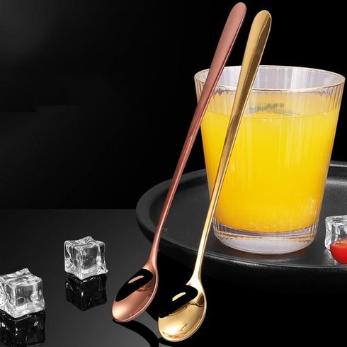 4 Pieces Stainless Steel Coffee Teaspoons, Long Handle Espresso Soup Ice Cream Dessert Spoons