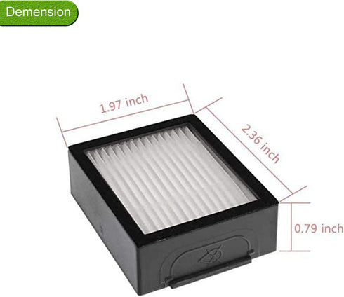 Fuyoda 6 Pack Upright Filters Replacement Compatible with iRobot Roomba E&I Series E5(5150) E6(6198) i3(3150) i4(4150)