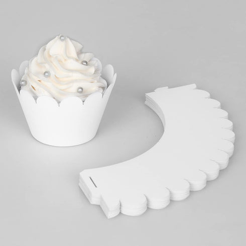 KPOSIYA Set of 100 Artistic Bake Cake Cups, Filigree Lace Cupcake Wrapper Liner for Wedding Birthday Decoration