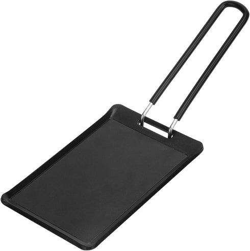 Small Nonstick BBQ Grill Pan, 5.1 x 3.4 in with Detachable Handle, Multipurpose for Kitchen, Traveling, Camping