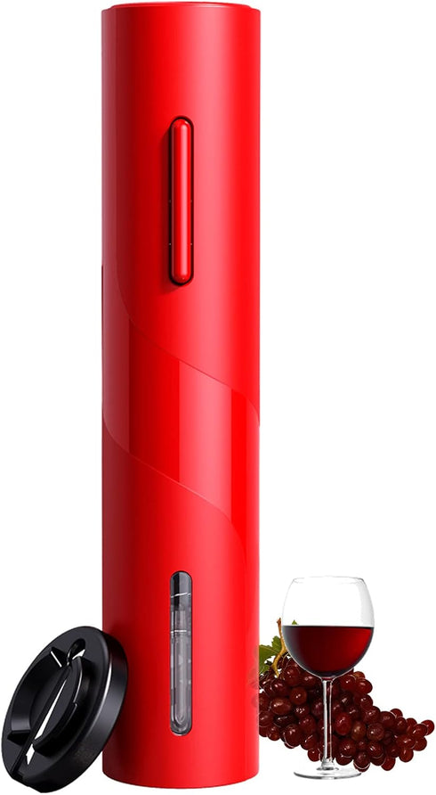 COKUNST Electric Wine Opener, Cordless Wine Bottle Corkscrew with Foil Cutter, Battery Operated for Kitchen Party Home