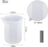 Moukiween 10pcs Silicone Measuring Cups for Resin, 100ml Mixing Cups, Non-Stick Clear with Precise Scale for DIY Craft