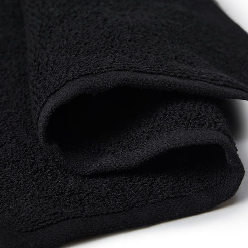 Encasa Terry Cloth Rags, Absorbent Dish Towels for Kitchen Drying and Cleaning, Pack of 12 in Terry Black