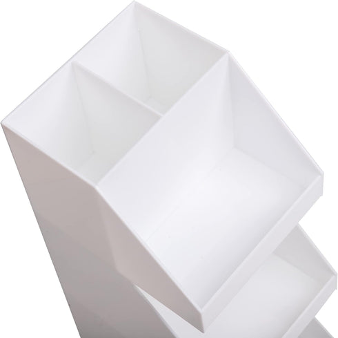 Mind Reader Coffee Tea Utensil and Condiment Station, Countertop Organizer for Kitchen, 6"L x 9"W x 16"H, White