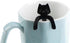 OBANGONG 4 Pcs Mini Cat Hugging Coffee Spoon Set - Tea Soup Sugar Dessert Appetizer Seasoning Bistro Hanging Cup Spoon