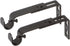 Ivilon Adjustable Brackets for Curtain Rods - Set of 2 for 1/2 or 5/8 Inch Rods - Antique Black