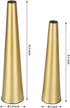 Vixdonos Gold Metal Vase Set of 2, 10.5/8.5 inch Taper Vases for Wedding Table Centerpiece Decorations, Home Decor