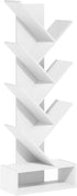 7-Tier 8.4 16.9 46.2, Furinno Tree Book Shelf, Bookshelf, Tree Bookcase with Bottom Shelf, x x for Living Room