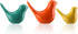 AceOrbit 3pcs Mid Century Modern Decor Medieval Table Decor Ceramic Birds Orange Blue and Yellow Ceramic Birds for Home