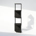 4-Tier 14.2 14.2 57.7, Furinno Basic Book Shelf, Bookshelf, Bookcase with Zigzag Corner Shelf, x x for Living Room